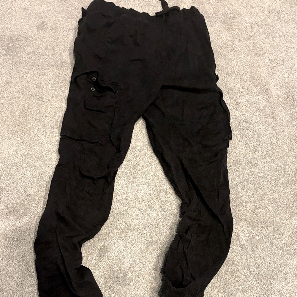 Hollister Black Cargo Pants for Men